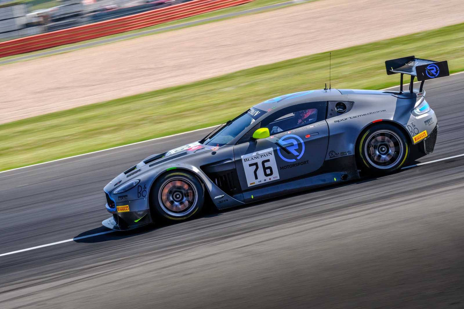 The #76 R-Motorsport Aston Martin that took pole position for today’s Blancpain GT Series race at Silverstone has been disqualified for a breach of the sporting regulations. 