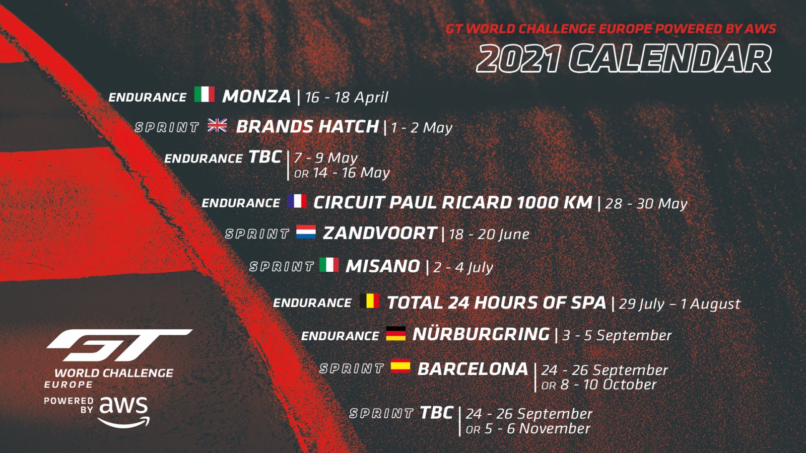 Gt World Challenge Europe Powered By Aws Confirms Return To 10 Round Championship In 21 Fanatec Gt World Challenge Europe Powered By Aws