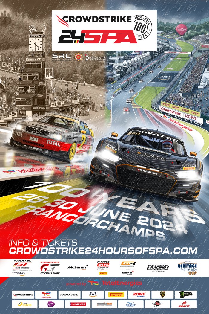 Poster 7/10: Audi hoping to reign supreme at the centenary CrowdStrike 24 Hours of Spa