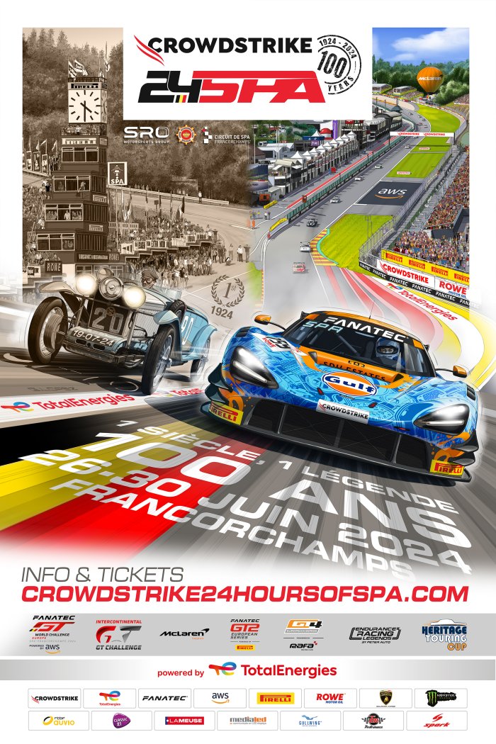 Poster 9/10: McLaren hoping to emulate Bignan by making history at the CrowdStrike 24 Hours of Spa