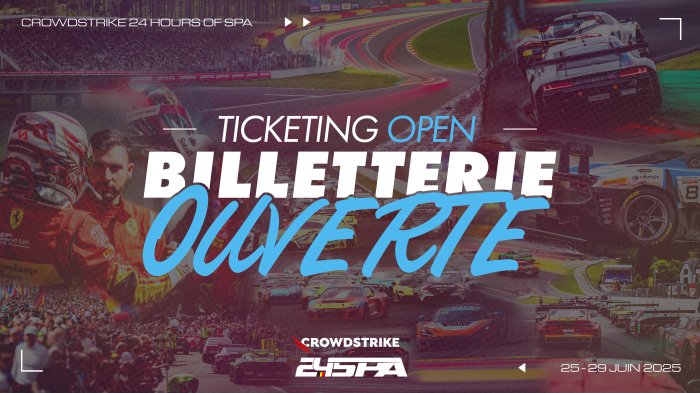 CrowdStrike 24 Hours of Spa : la billetterie est ouverte !