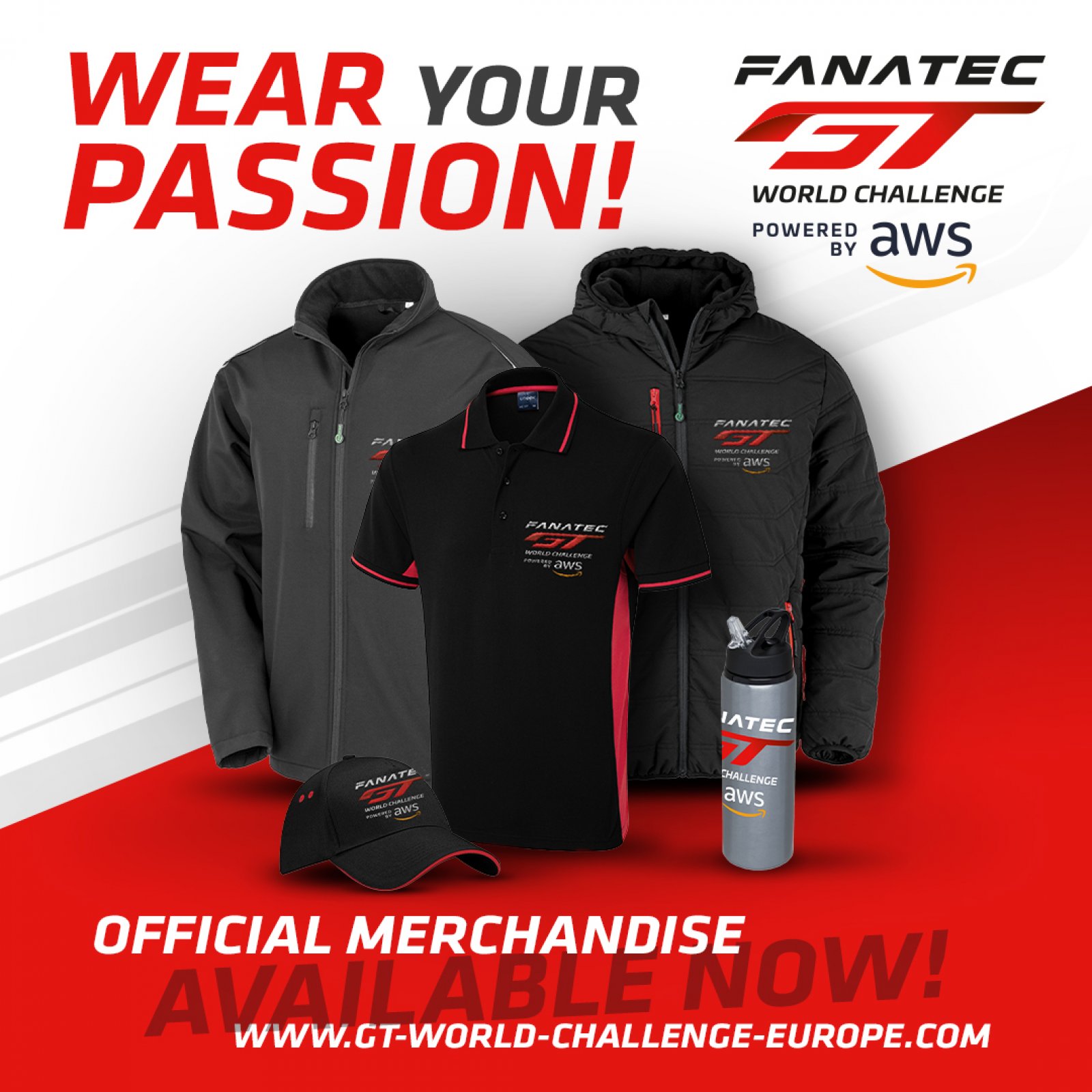 Fanatec GT World Challenge Europe Powered by AWS launches new range of official merchandise 