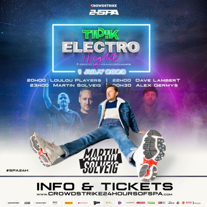 Martin Solveig leads exciting music line-up for 2023 CrowdStrike 24 Hours of Spa